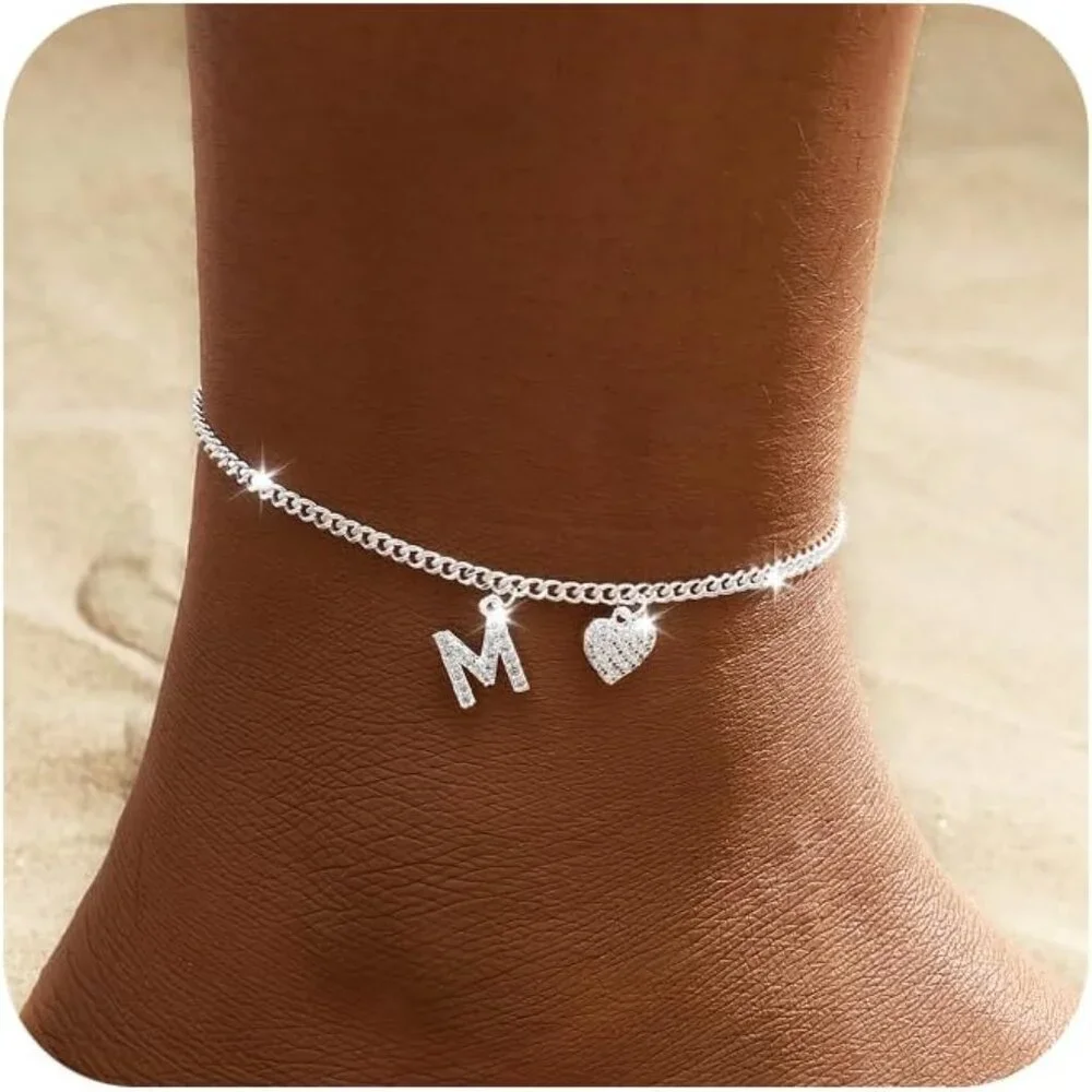 Gold Anklets for Women Waterproof 14k Plated Gold Layered Ankle Bracelets for Wo - Picture 1 of 5